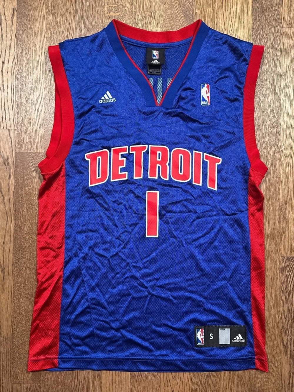 Vintage Y2K Adidas Detroit Pistons Chauncey Billups Blue NBA Jersey Mens Small